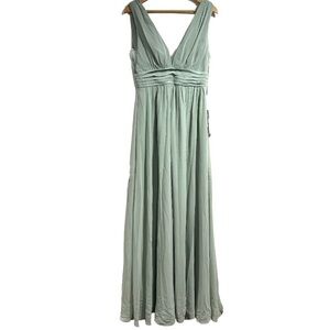 Eva bridal‎ dress light green 3329 NEW size medium lined maxi